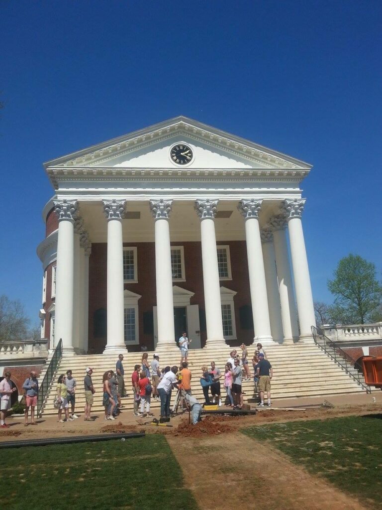 Students exploring a college campus with Navigation Academy