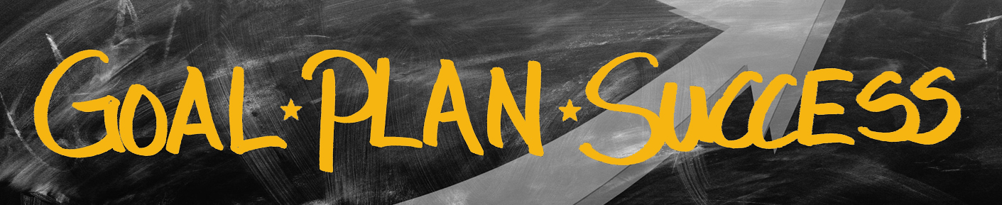 A black and white photo of the words " plan g " written in yellow.